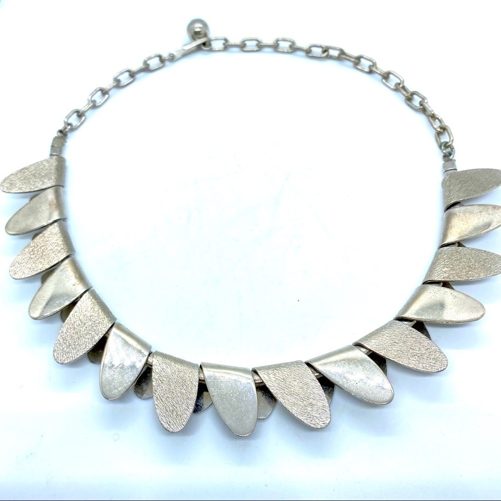 Vintage Choker Necklace Silvertone